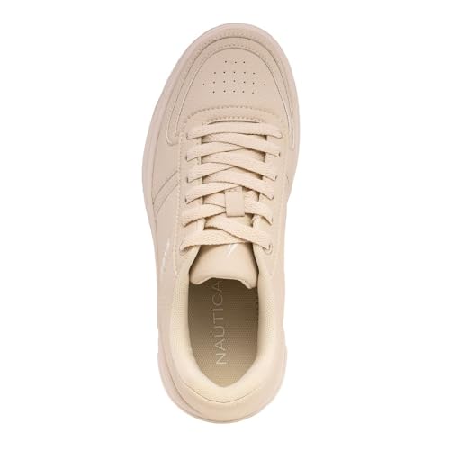 Image of Nautica Platform Sneakers for Womens Fashion Trendy Shoes White Casual Sneaker Thick Sole Everyday Walking Shoes