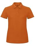 100 % coton piqué PIANETA AFFARI POLO à MANCHES COURTES T-shirt CHEMISE POUR FEMMES T-shirt À MANCHES COURTES 2 Bouton, Orange, XXXL