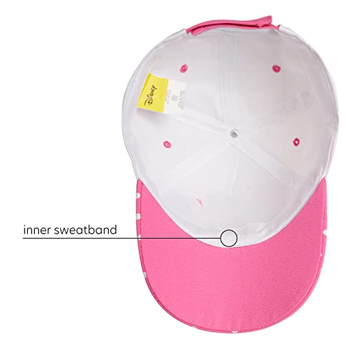 Disney Girls' Minnie Mouse Baseball Cap – 3D Bow Curved Brim Strap Back Hat (4-7), Size 4-7 Years, Minnie Polka Dot #TOP4