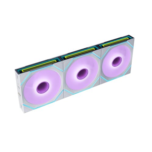 Image of Lian Li UNI Fan SL-INF Flex 120mm Reverse Blade ARGB Fan, 3 Pack, Controller Included, White (12RSLIN1F3W)
