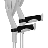 BUTBU 2 Piezas Almohadillas para Muletas de Antebrazo, Almohadillas Muletas Manos Negras, Fundas Acolchadas Para el Mango de La Muleta, Antideslizantes y Cómodas, para Mulet-as En Las Axilas, Negro