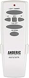 Anderic RR7078TR Ceiling Fan Remote Control Replacement for Hampton Bay & Harbor Breeze | 3-Speed Fan, Light Dimmer, Reverse | 304 MHz | Replaces UC7078T CHQ7078T Works FAN2R, UC7051R, UC7058RY