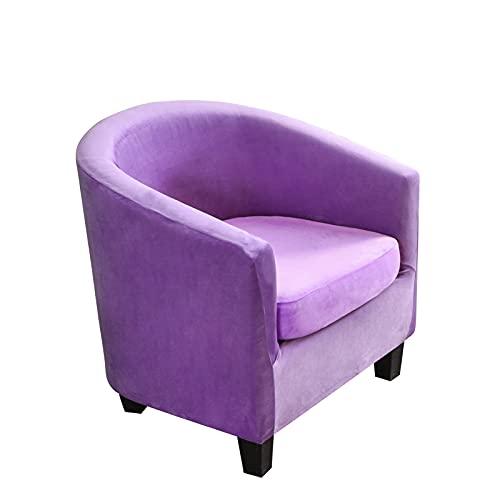 Funda de sofá extraíble de terciopelo morado claro para solucionar manchas en tapizados 2