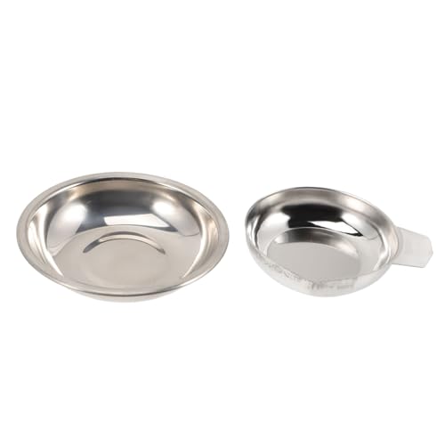 TOGEVAL 4pcs Stainless Steel Weighing Trays Electronic Scale Bowls for Household Jewelry and Kitchen Use Weighting Tools for Small Objects and Particles