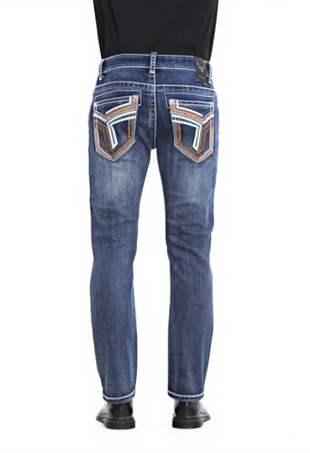 Premium Straight Fit Denim Jeans for Men (Style: WB70)3