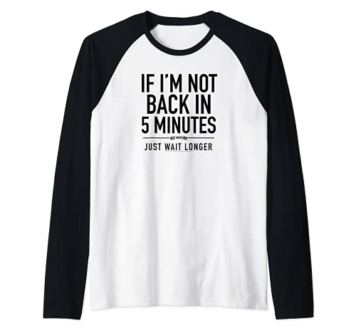 Ace Ventura Back in Five Minutes Raglan Baseball Tee, Black