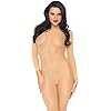 Leg Avenue 8297 – Durchscheinend Langärmliges Bodystocking, Einheitsgröße, Nackt