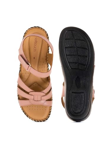 Image of Khadim's Softouch Leather Wedge Heel Sandal for Women