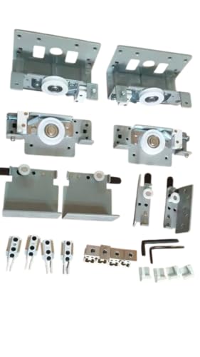 Kit Sistema Scorrevole per Armadio a Ante Sovrapposte – Completo di Carrelli, Guide e Accessori (Kit Scorrevole 2 Ante + Binari 150 cm)