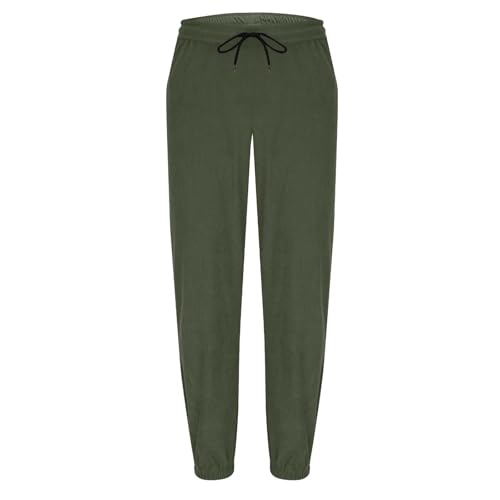 Men's Corduroy Jogger Pants Drawstring Solid Color Pockets Trousers Elastic Waist Long Lounge Pants Breathable4