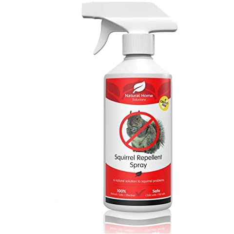 Squirrel Rodent Repellent Spray 500ML Natural Alternative To Squirrel Poison Rodents Stop Squirrels Digging In The Garden Getting Up Bird Feeders Outdoors Indoors Peppermint Clove Thyme Essential Oils Cover