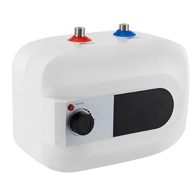 1.6 Gallon Electric Mini Tank Water Heater, 1500W 110V Electric Instant Hot Water Heater for RV, Camper, Kitchen, Food Truck, Wall-Mounted, Over Temperature Protection