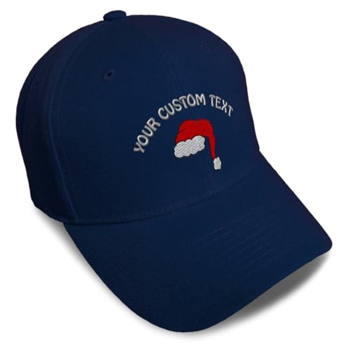 Custom Baseball Caps for Men & Women Embroidered Santa Hat Embroidery Ladies & Men Baseball Hats Acrylic Navy Personalized Text Here