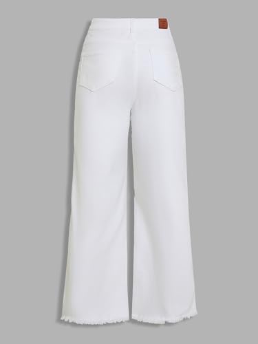 Image of Miss Chase Women's Wide-Leg High-Rise Regular-Length Stretchable Shaping Denim Jeans