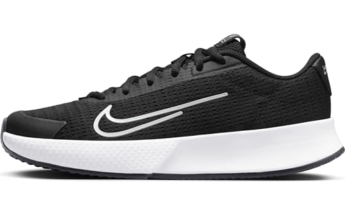 NIKE W Vapor Lite 2 Cly, Sneaker Mujer, Black White, 43 EU