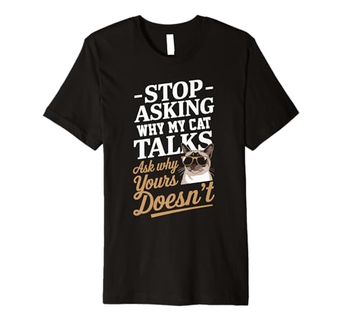 Understanding Unique Siamese Cat Behavior and Communication Premium T-Shirt