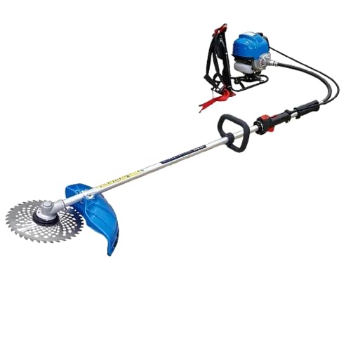 2 Stroke Petrol Backpack Brush Cutter | Heavy Duty Grass Trimmer | 40 T Blade & Paddy Guard | Weed Cutter Machine for Agriculture, Farming, Lawn & Gardening | (Brushcutter-MBC37SBC)-image-3