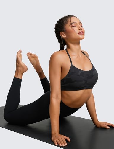 Image of CRZ YOGA Butterluxe Y Back Sports Bras | Light Support, Removable Pads, Yoga, Extremely Soft, Scoop Neck, Spaghetti Strap, for Women
