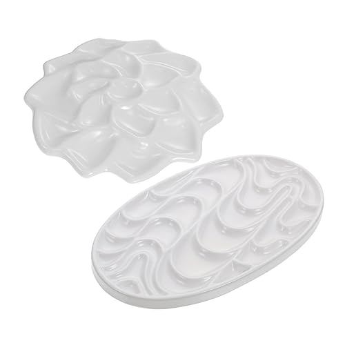 MUELODSIC 2 Pack Watercolor Trays Lightweight Pigment Mixing Trays for Artists Boys and Girls