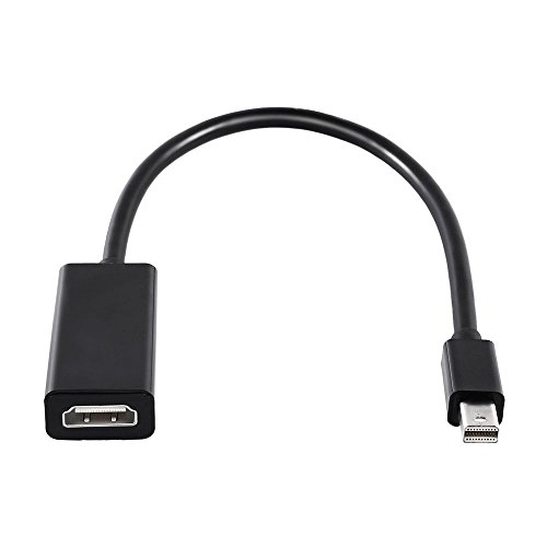 REY Cable Adaptador Mini DP (Mini DisplayPort) a HDMI Hembra de 25cm, Calidad 4k, para Video y Audio