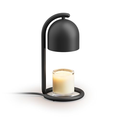 SwitchBot Smart Candle Warmer Lamp with Timer and Dimmer, Matter-Enabled Candle Heater for Apple Home & Alexa, Electric Wax Melter for Birthday, Housewarming Gift, Elegant Home Decor, Black
