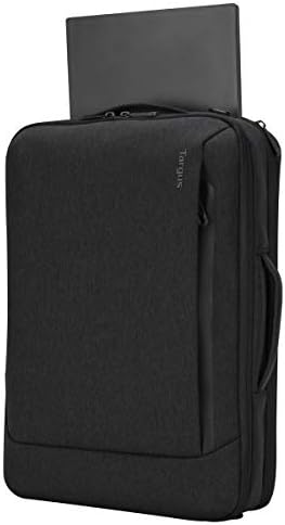 Targus Cypress Convertible Backpack with EcoSmart Designed for Business Traveler and School fit up to 15.6-Inch Laptop/Notebook, Black (TBB587GL)