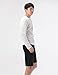 (THK02) Mens Slim Fit Twist Tee Crew Neck Lightly See-Through Stretchy Tshirts White US L(Tag Size 3XL)