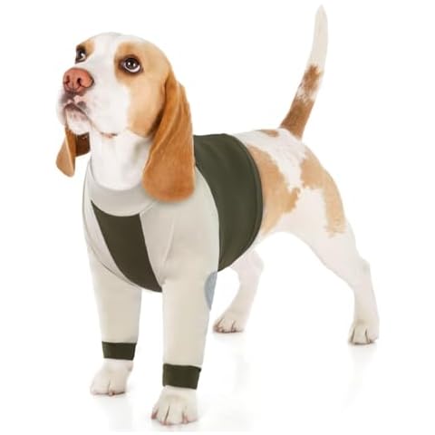 LeLePet Dog Recovery Suit for Front Legs,Dog Leg Sleeve to Stop Licking,Dog Elbow Protector for Leg Injuries,Dog Recovery Sleeve for Wounds,Dog Sleeve to Prevent Licking,Dog Cone Collar Alternative Cover