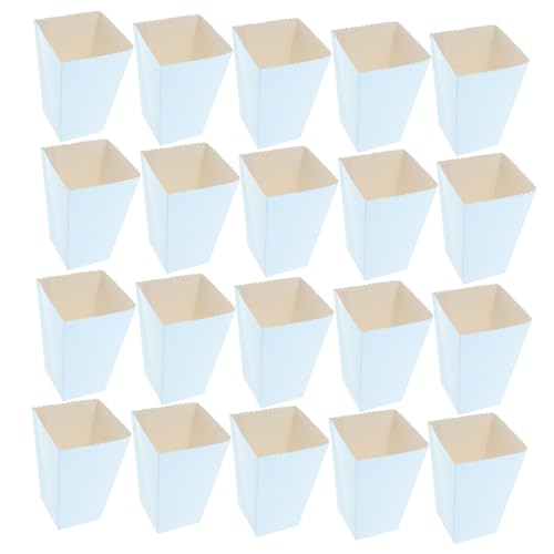 Cabilock 36pcs Solid Color Popcorn Boxes Paper Containers with Scalloped Edge for Snacks Treats and Candy for Parties and Celebrations Sturdy Design for Easy Serving