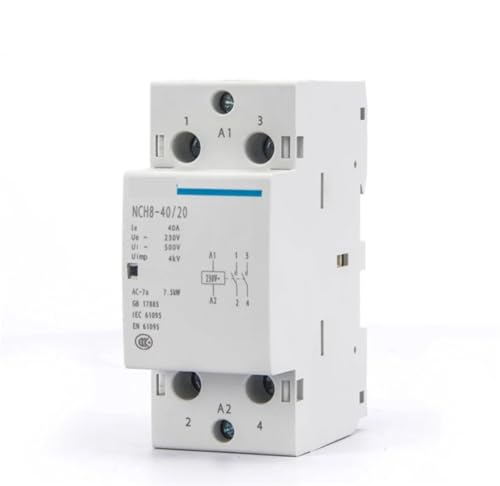 Contacteur CA modulaire NCH8 2P 63A 1NO 1NC pour rail DIN 220V
