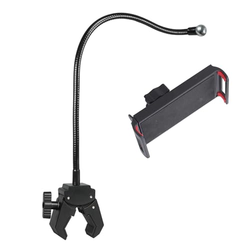 Soportes de montaje con 4 brazos telescópicos, bordes de 35 mm, capacidad de abrazadera para dispositivos móviles de 4.7 a 11 pulgadas, soporte para tabletas de teléfono
