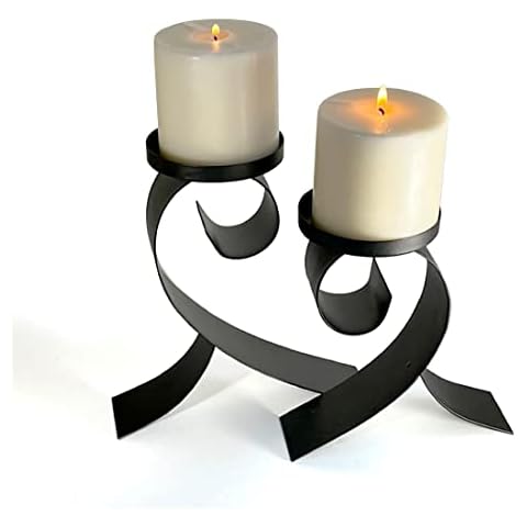 Lily's Home Contemporary Scrollwork Candle Holders Set Cover