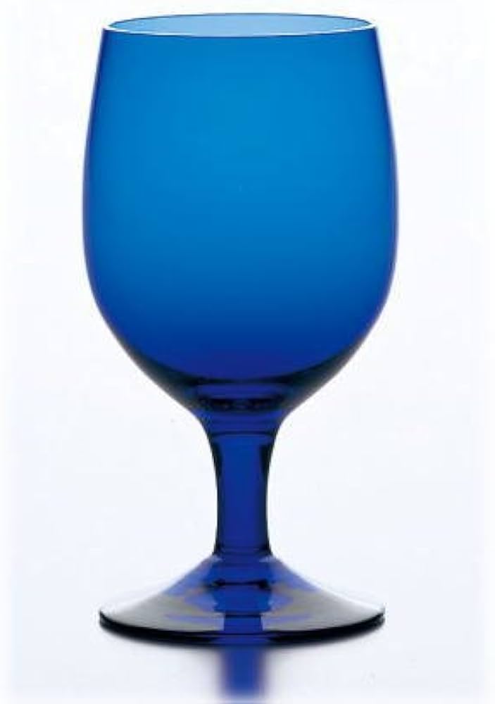 コバルトブルー カットガラス ワイングラス 4個セット コバルトブルー カットガラス ワイングラス 4個セット コバルト
