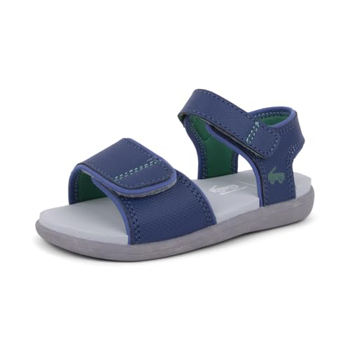 See Kai Run Basics - Logan - Water-Friendly Sandal for Kids Navy/Green Toddler 6