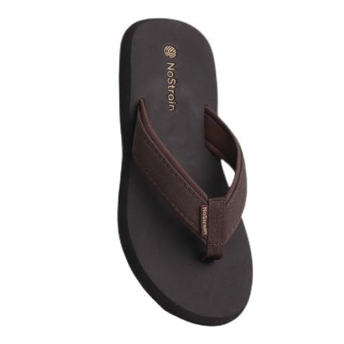 NoStrain Men's EVA Slippers - Ultra-Cushioned Comfort Chappal for Man | Lightweight Rubber Slippers for Men | Anti-Skid Bathroom Slipper & Daily Wear Flip Flops