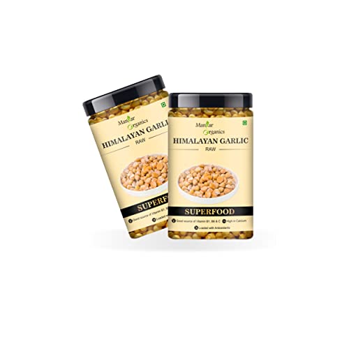 Image of ManHar Organics Kashmiri Garlic (Lehsun) 800 grams, A Taste Of Himalayan Tradition, Premium Himalayan Single Clove Garlic For Strong Immunity & Diabetes (Pack of 2, 400gm each)
