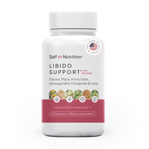 SELF NUTRITION Libido Support for Women, Sensitivity & Desire, Libido Booster for Women with Horny Goat Weed, maca, tribulus, ashwagandha & More - Vegan, USA, Keto, Third-Party Testing - 60 Capsules.