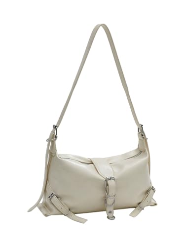 SweatyRocks Women's Y2K Buckle Shoulder Bag Adjustable Strap Crossbody Purses with Zipper - Main Image