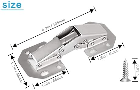DODOYA: 4-Pack Cabinet Hinges, Easy Installation for Windows and Cabinet Doors, Concealed