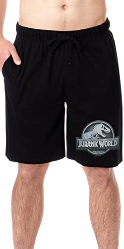 INTIMO Jurassic World Mens' Dinosaur Film Movie Park Logo Sleep Pajama Shorts