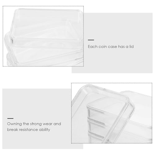 Cajas transparentes para almacenamiento de monedas, pack de 4 miniatura 3