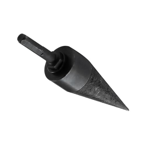 SHINEOFI Foret à Bois Électrique 38mm en Manganèse Titane avec Poignée Triangulaire et Rainure Antidérapante, Outil de Fendage du Bois Facile à Installer pour Usage Domestique