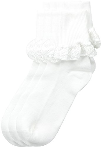 Jefferies Socks Girl's Chantilly Lace Socks 3 Pair Pack
