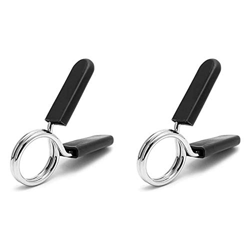 NANMOO 2 Stück Hantelverschlüsse, Hantelstangen Verschluss Hantelstange Federverschlüss, Hantelverschlüsse Feststeller Federverschlüsse, für Hanteln Gewichtheben Hantelbefestigung Krafttraining(30mm) Cover