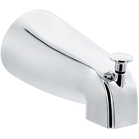 Slip Fit Tub Spout with Pull-Up Diverter for 1/2 inch Copper Tube, Chrome Cover