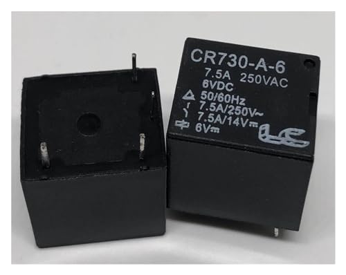 Relé de 4 pines CR730-A-6 de 6V para sustitución de componentes T73-1A