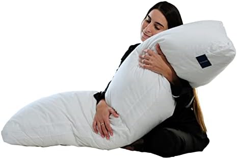 ACCURATEX Full Body Pillow for Adults - Hybird Shredded Memory Foam Firm Body Pillow with Soft Fluffy Down Alternative Cotton Cover - Adjustable Loft Long Pillows for Sleeping
