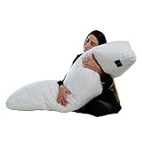 ACCURATEX Full Body Pillow for Adults - Hybird Shredded Memory Foam Firm Body Pillow with Soft Fluff