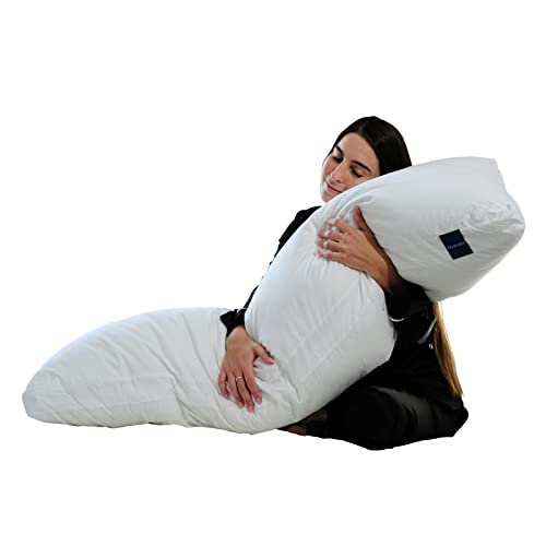 Accuratex Full Body Pillow For Adults - Hybird Shredded Memory Foam Firm Body Pillow With Soft Fluffy Down Alternative Cotton Cover - Adjustable Loft Long Pillows For Sleeping #TOP14