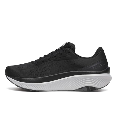 Saucony Echelon 10 para Hombre, Negro/Plateado, 12.5 Wide